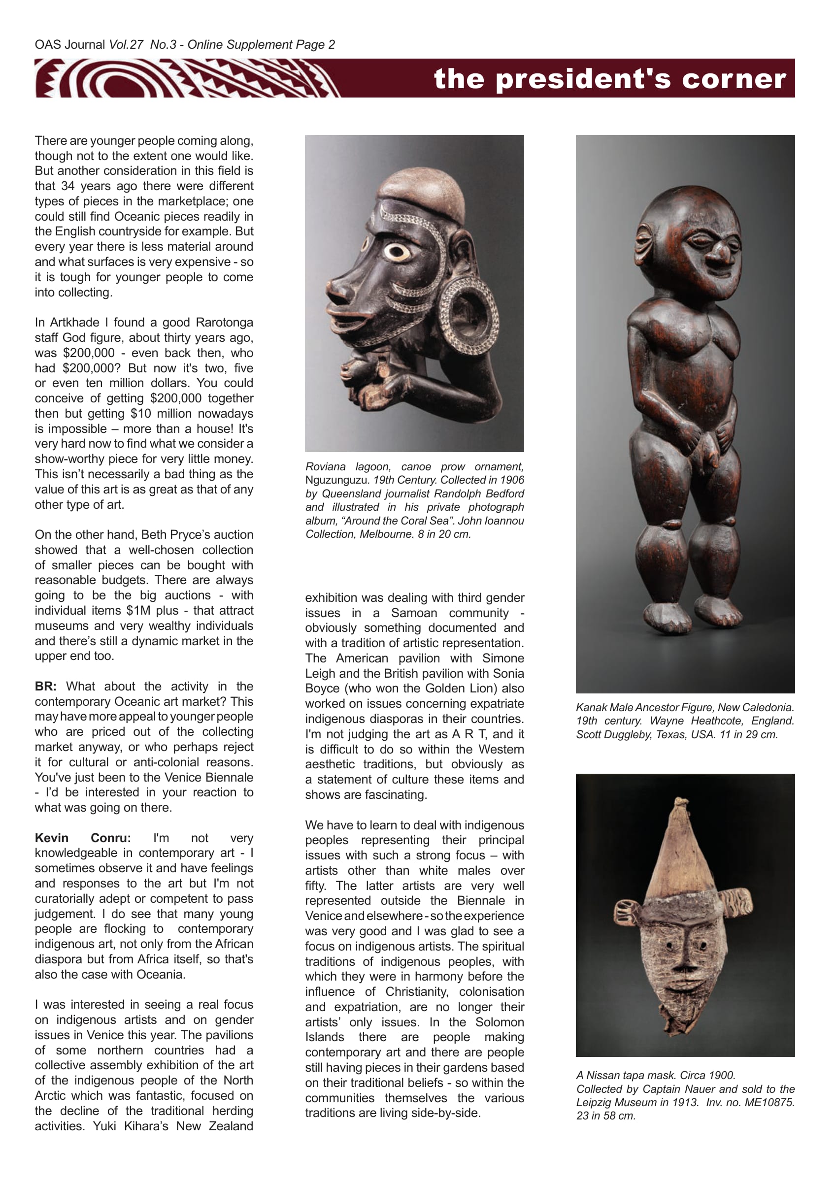 Kevin Conru, Oceanic art collector. Interviewed by Bill Rathmell in Brussels — page 2 of 10