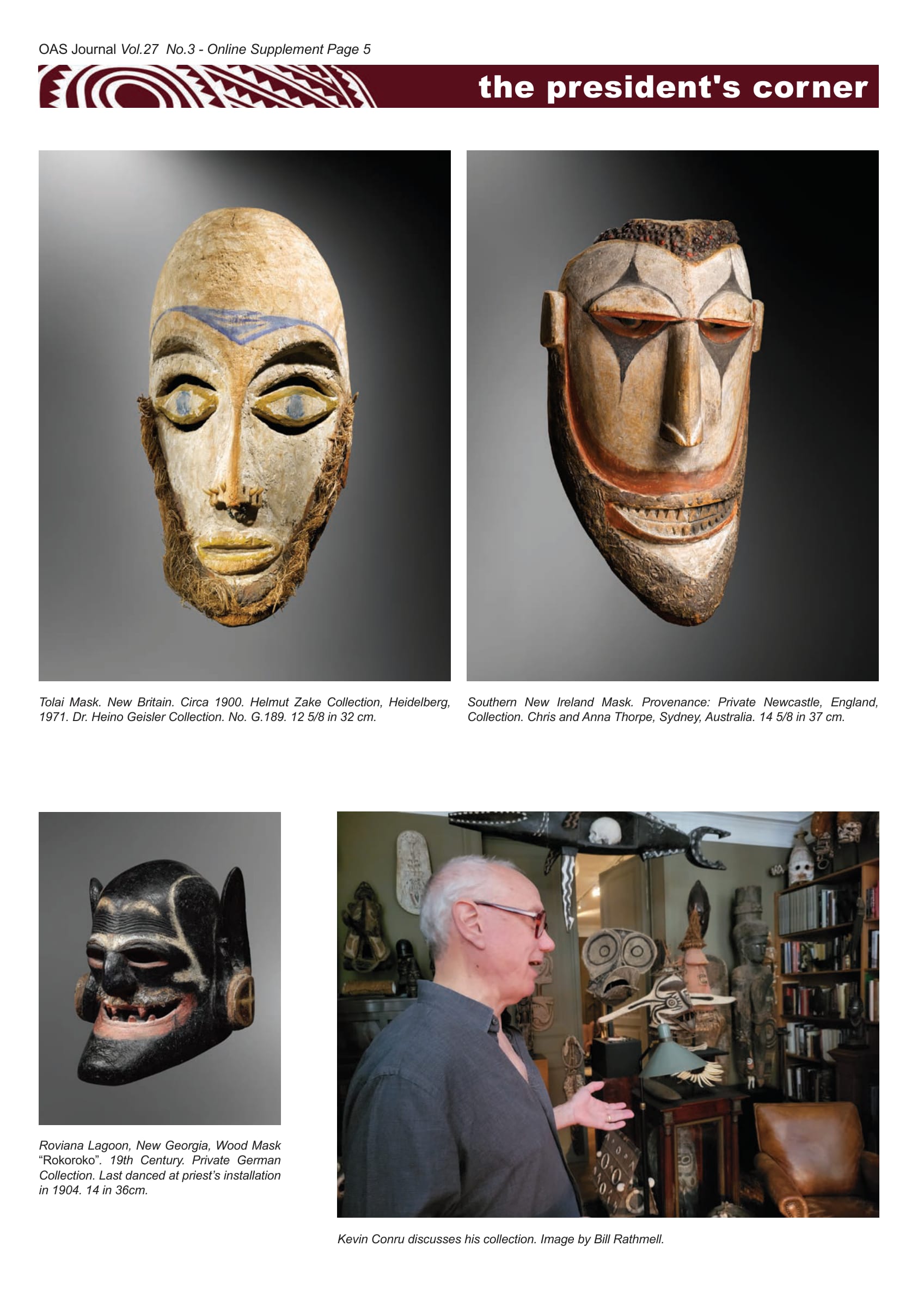 Kevin Conru, Oceanic art collector. Interviewed by Bill Rathmell in Brussels — page 5 of 10