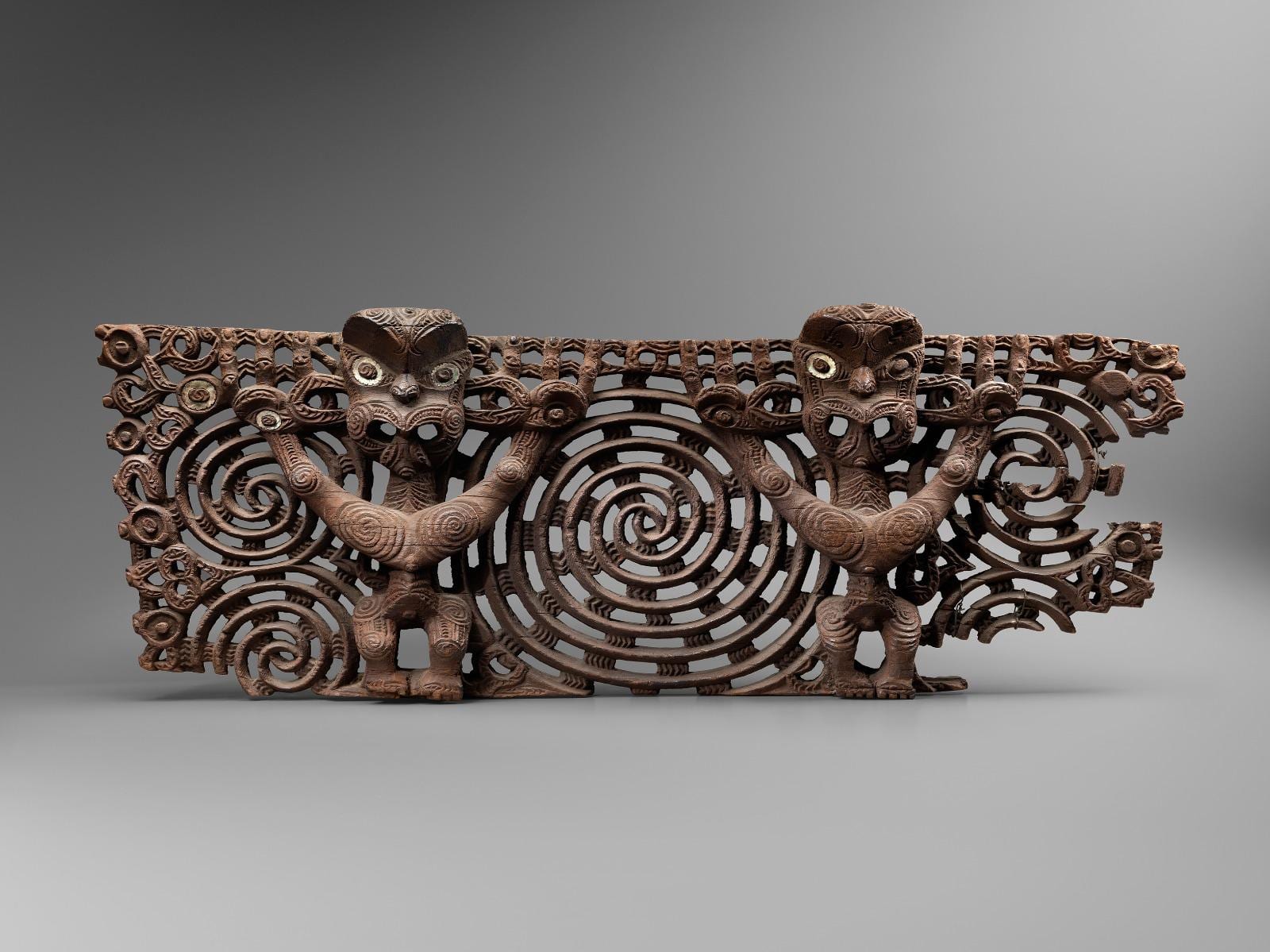 New Zealand, Maori Meeting House Lintel, Pare